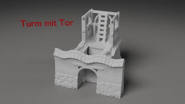 Wall Set 1 - Tower with Gate